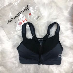 Jed North zip front sports bra